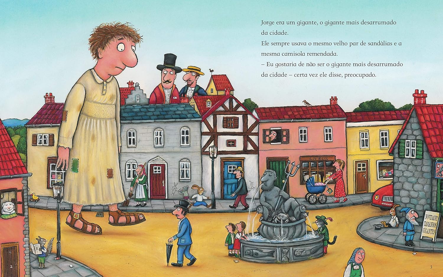 Ilustração de 'O gigante mais elegante da cidade'
