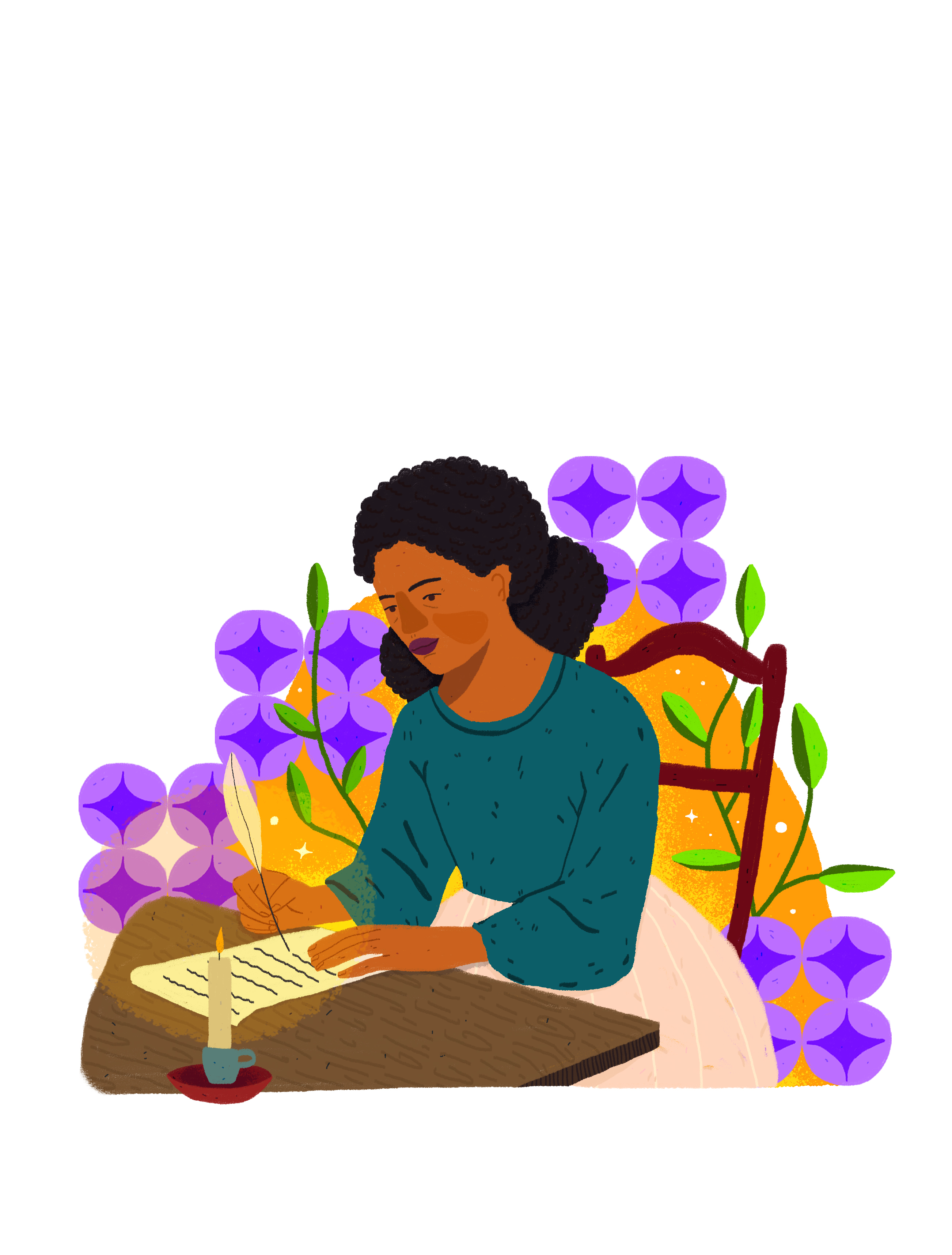 Ilustração de Maria Firmina dos Reis
