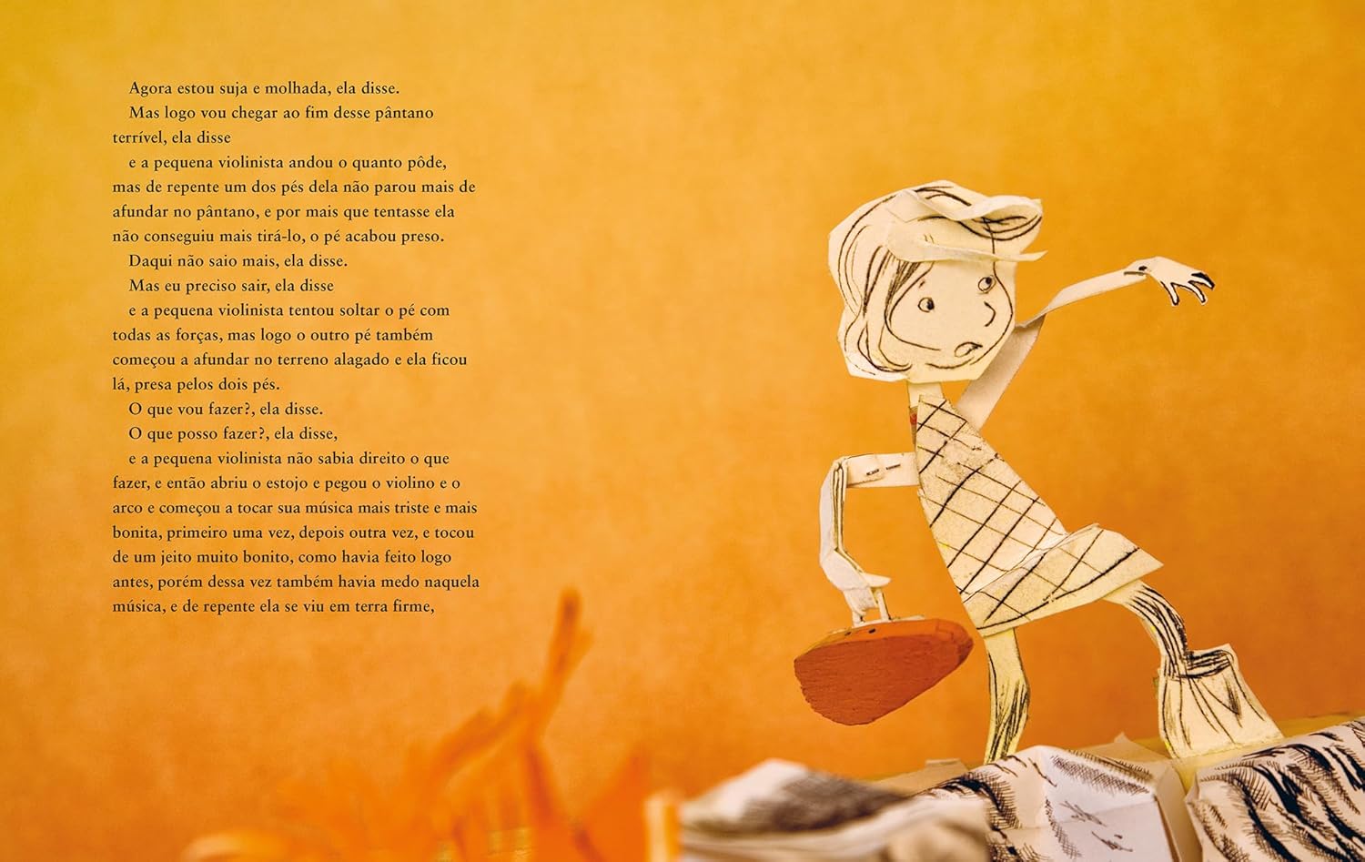 Ilustração de 'A pequena violinista'