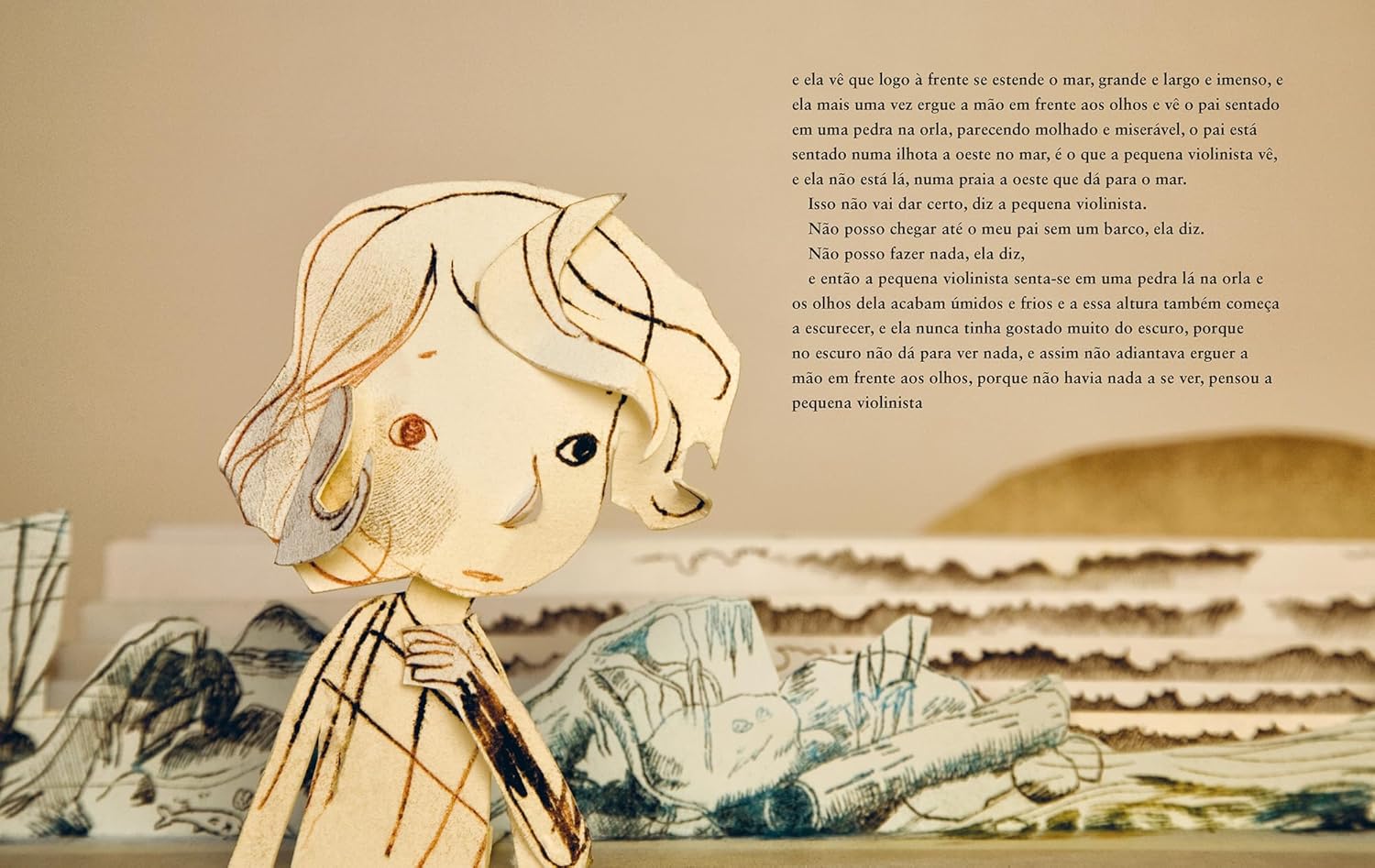 Ilustração de 'A pequena violinista'