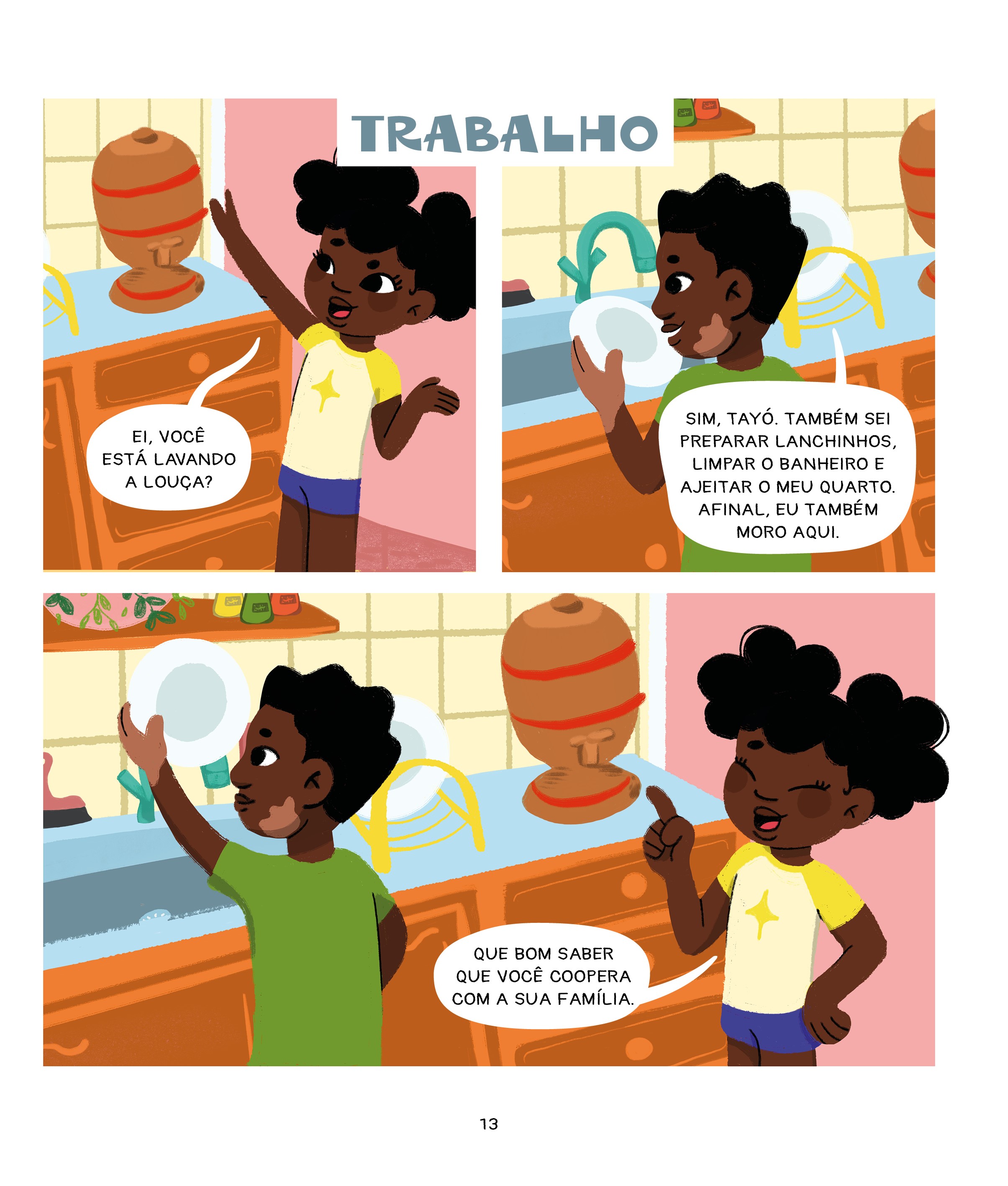 Ilustração de 'Kayode em quadrinhos'