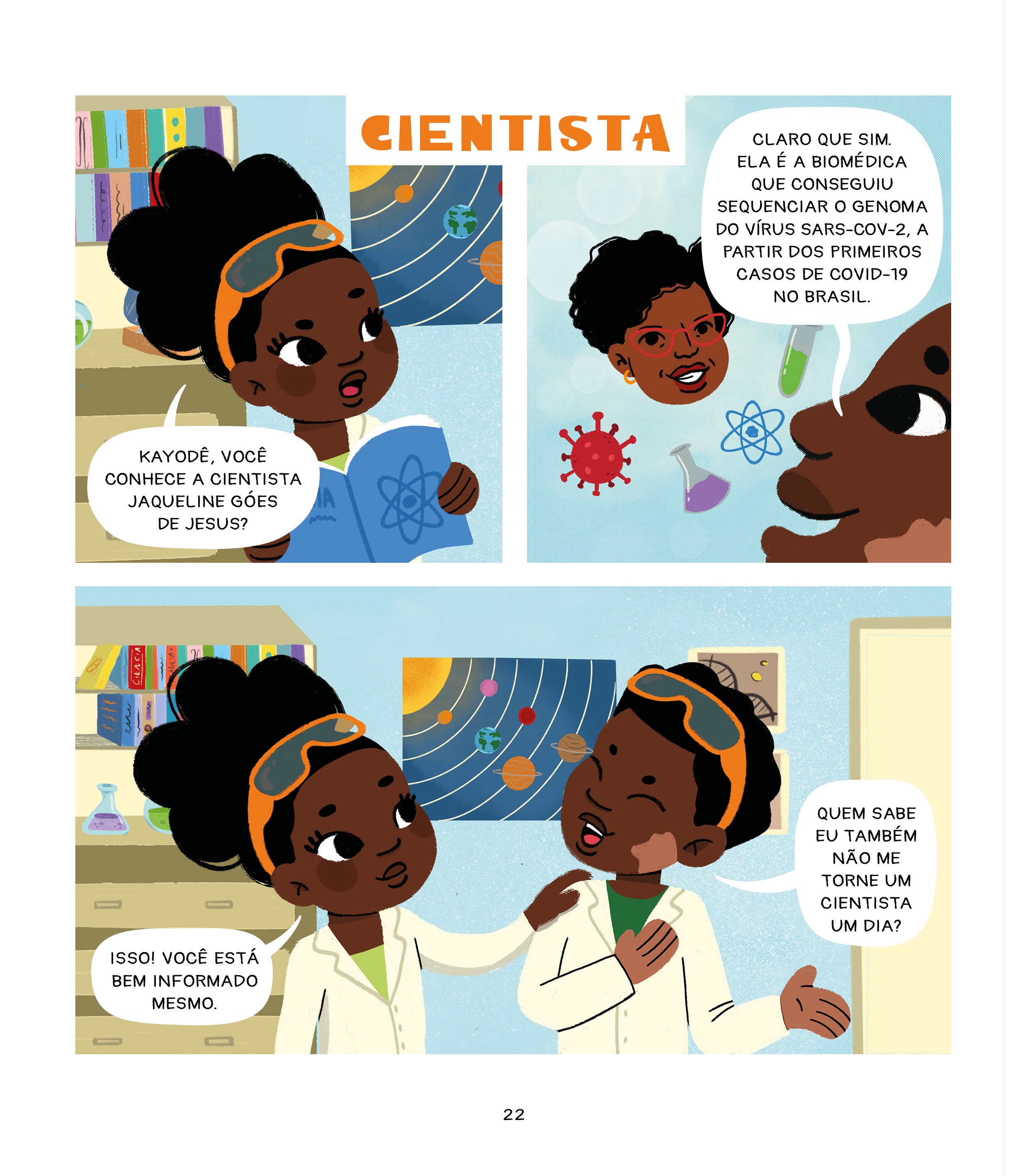 Ilustração de 'Kayode em quadrinhos'