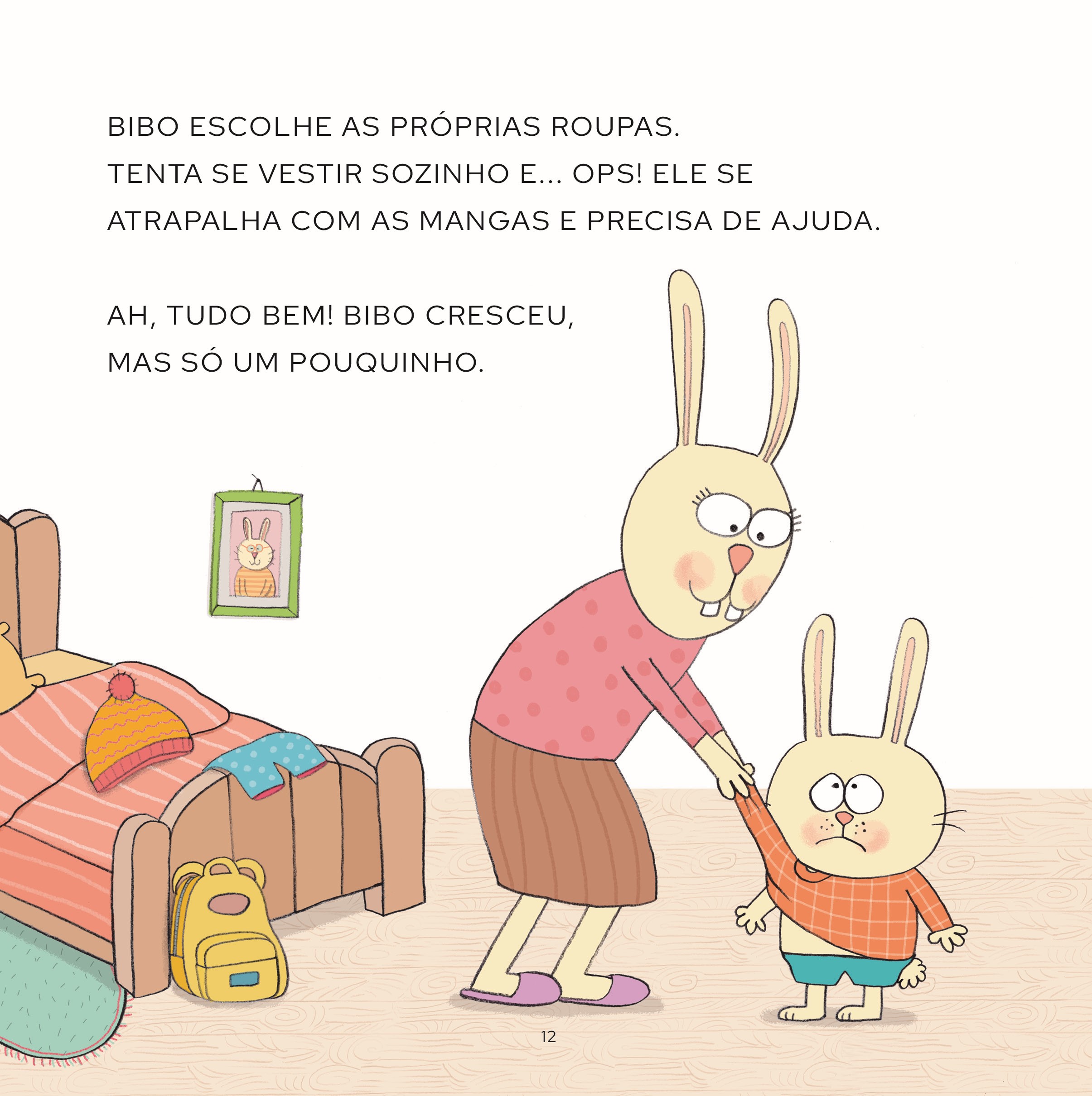 Ilustração de 'Bibo cresceu, mas só um pouqinho'